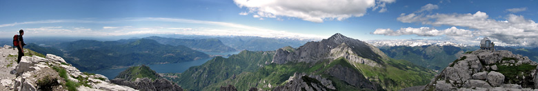 Dalla Grignetta verso il Lago di Como e il Grignone