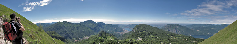 Dalla Cresta Cermenati verso Lecco e la pianura