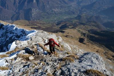 Salita autunnale in GRIGNONE dal Pialeral sul sentiero invernale il 16 novembre 2011 - FOTOGALLERY