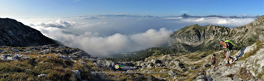 Vista panoramica sulla 'Via della Ganda' scenden do dal Grignone verso il Rif. Bogani