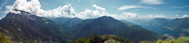 Dal Legnoncino vista verso il Legnone, la Val Varrone e il Lago di Como
