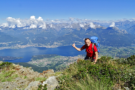 Monte Legnone (2610 m), l’alta sentinella orobica del Lago di Como, da Roccoli dei Lorla il 21 agosto 2015 - FOTOGALLERY