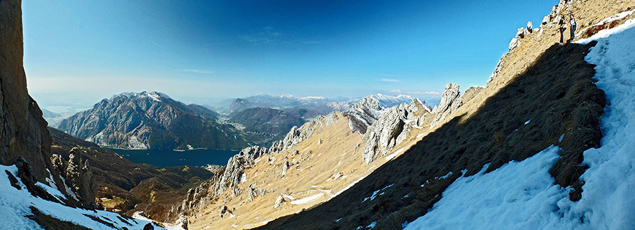 Il ripido vallone di salita al Rif. Rosalba