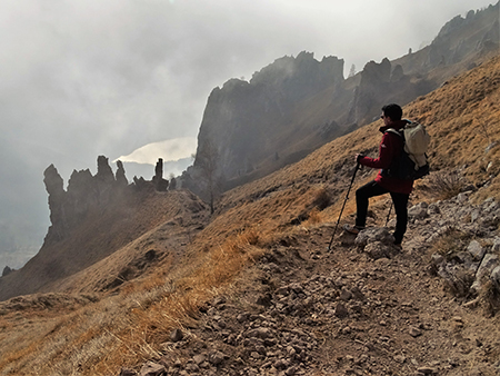 Rifugio Rosalba (1730 m) ad anello con vento-31genn22 - FOTOGALLERY