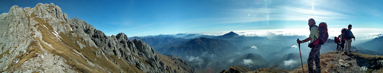 Salendo in Grignetta sul sentiero 7 di Cresta Cermenati