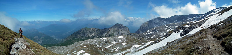 Salendo dalla Bocchetta del Guzzi verso la vetta del Grignone