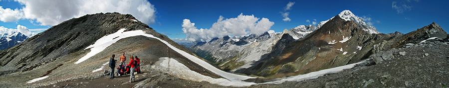 Al Passo di Zebrù (3001 m) con vista verso il Gran Zebrù e la Valle di Zebrù