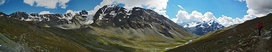 Scendendo dal Rif. Pizzini al Rif, Forni dalla Valle di Cedèc sul Sentiero Panoramico alto