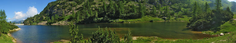 Panoramica del Lago del Becco, colmo d'acqua (luglio 08)