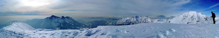 Da Cima Grem l'Alben, il Menna, l'Arera - 22 febbraio 09
