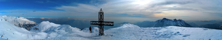 Panoramica da Cima Grem verso sud - 22 febbraio 09