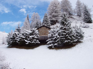 Casetta come un presepe a Foppolo - foto Aurelio Paganoni 3 dicembre 07