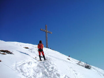 Salita invernale al Pizzo Formico (1636 m.) da Gandino-Barzizza-Farno sabato 13 febbraio 2010 - FOTOGALLERY