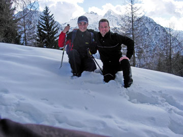 Pomeriggio soleggiato di fine inverno sulle nevi della Val Carisole il 2 febbraio 2010 - FOTOGALLERY