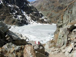 Il Lago Sucotto visto scendendo dal Cernello - foto Diego Zanchi 14 aprile 2007