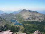 Il rif. Laghi Gemelli dal Pizzo del Becco - foto Diego Zanchi 14 luglio 07