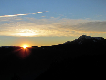 UNA SPLENDIDA ALBA SUL MONTE COLOMBINA - sabato 15 gennaio 2011 - FOTOGALLERY