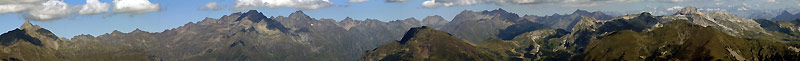 Panoramica dal Monte Secco Seriano verso le Orobie