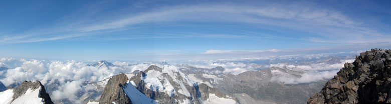 Dalla cima del Bernina verso S-W