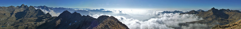 Panoramica a 360° da poco prima delal cima del Cabianca