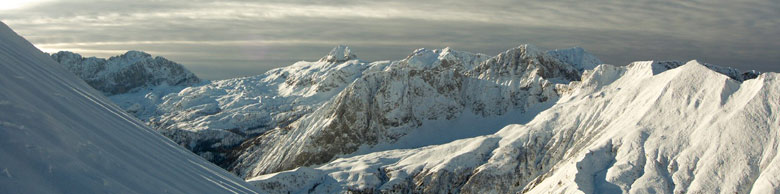 Panoramica dal Passo Manina 3 gennaio 2010