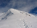 Verso la cima innevata del Pizzo Arera - foto Francesco Casati 25 nov. 07