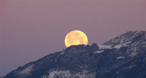 Luna piena in Albenza da Seriate 3 -  11 gennaio 09