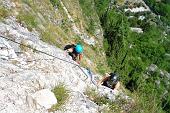 Salita col sole a picco di mezzogiorno della Ferrata Colodri ad Arco di Trento il 27 giugno 2010- FOTOGALLERY