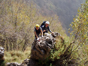 Gila e Marco in ferrata  Madonnina del Coren