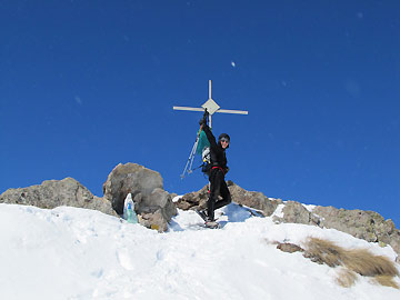 Salita con ciaspole al Piz Tri in Valcamonica nella splendida domenica del 14 marzo 2010 - FOTOGALLERY