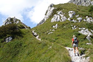 In salita verso l'Alben 