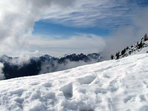 Neve e nuvole in Avaro