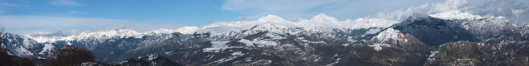 Panoramica dal Pizzo Cerro sulla Valle Brembana - foto Giorgio Marconi