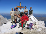 Bel gruppo sulla vetta del Popera - foto da Giovanni Paolini