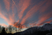 Rosso tramonto verso cima Menna - foto Giuseppe Begnis 27  dicembre 06