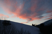 Tramonto sul monte di Zambla - foto Giuseppe Begnis 27 dicembre 06