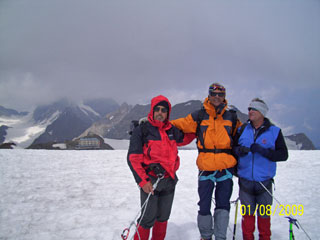 Salita dal Rif. Pizzini al Rif. Casati e ascensione al Cevedale il 1 agosto 2009 , esc. al Lago dei Caprioli in Val di Sole il 2  - FOTOGALLERY