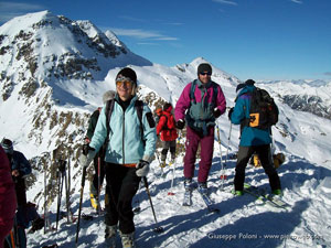 Salita invernale a Cima Giovanni Paolo II, 2320 m. (Sci-alpinisti CAI Albino 4 gennaio 2009) - FOTOGALLERY