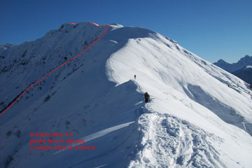 Scialpinistica da Lizzola al Passo di Manina e Monte Sasna nella splendida giornata del 16 gennaio 2010 -  FOTOGALLERY