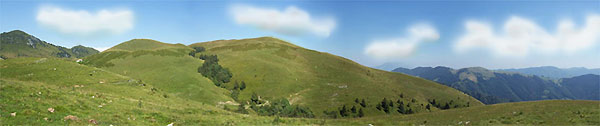 Panoramica degli alpeggi "Tribulina Guazza" (Gandino - BG)