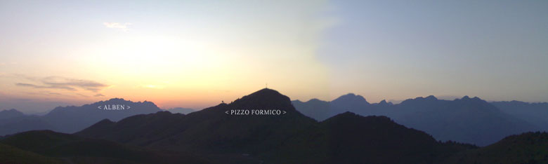 Panoramica verso il Pizzo Formico e l'Alben