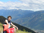 Dal Monte Pora vista sull'Alta Valle Seriana - foto Jessica Gritti con Federico
