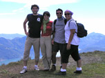 Federico, Jessica, Katia e fidanzato dal Monte Pora con vista sul Lago d'Iseo - foto  daJessica Gritti