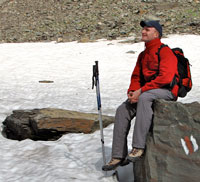 Luca al Lago di Coca verso il Passo
