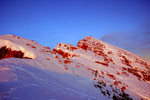 I colori del tramonto in vetta Arera -- foto Luca Vezzoni