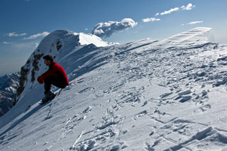 Salita con ciaspole al Rifugio Gherardi e ai Piani d'Artavaggio con tanta neve (14  febbraio 2009) - FOTOGALLERY