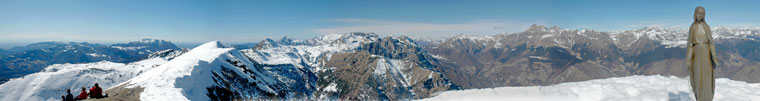 Dal Pizzo Baciamorti panoramica invernale su vallate e montagne - foto Luca Vezzoni - Luca Vezzoni 2 marzo 08