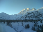 La diga dei Laghi Gemelli all'inizio dicembre 2006 - foto Marcello Pellegrinelli 
