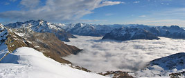 Panoramica dal 'tetto delle Orobie' fin verso la Presolana - foto Marco Caccia