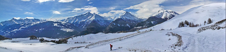 Panoramica sulla Valle d'Aosta dal Monte Emilius al Rutor